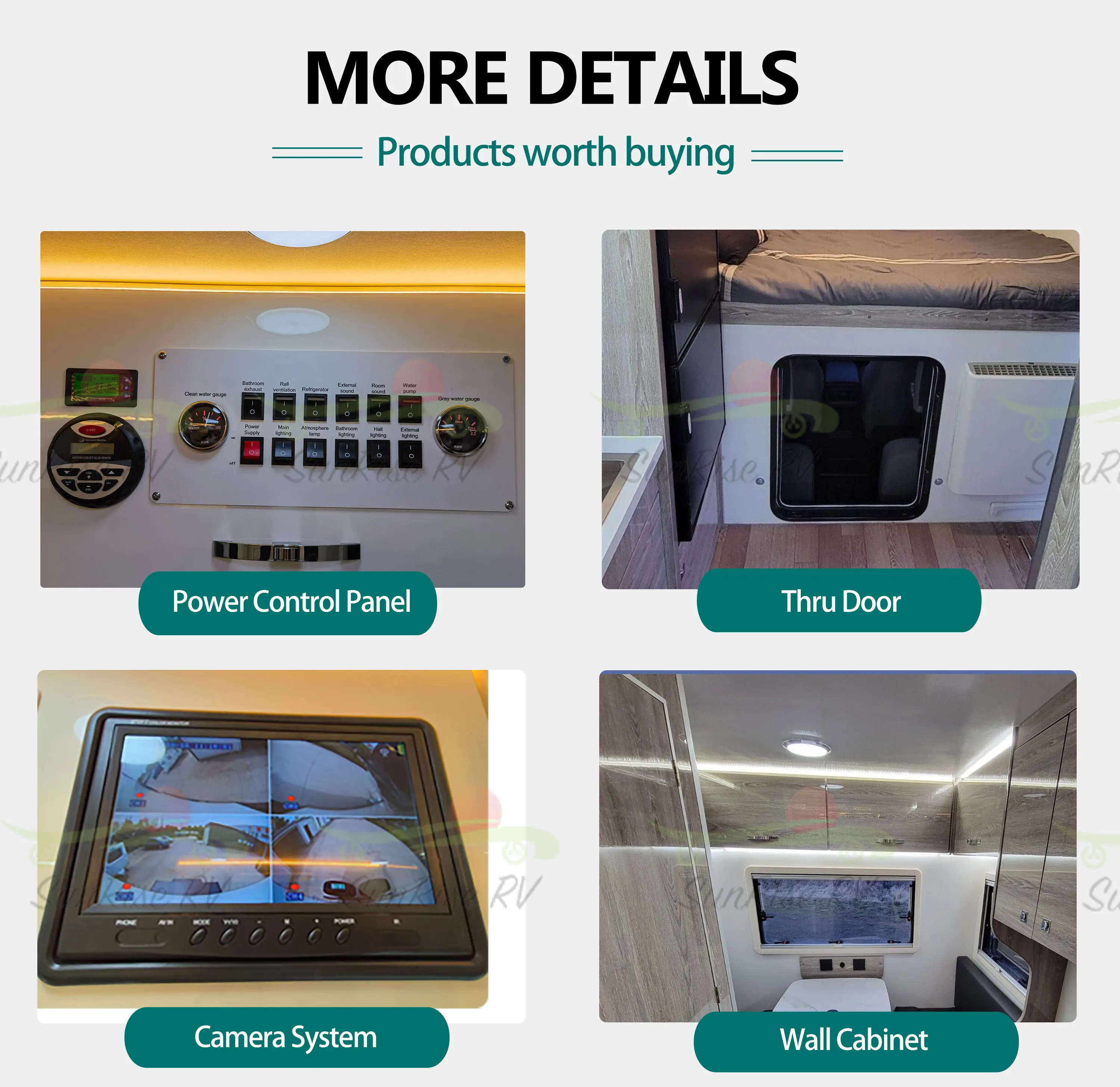 Sunrise Rv Custom Hard Top Lightweight Truck Bed Campers Fiberglass 8ft