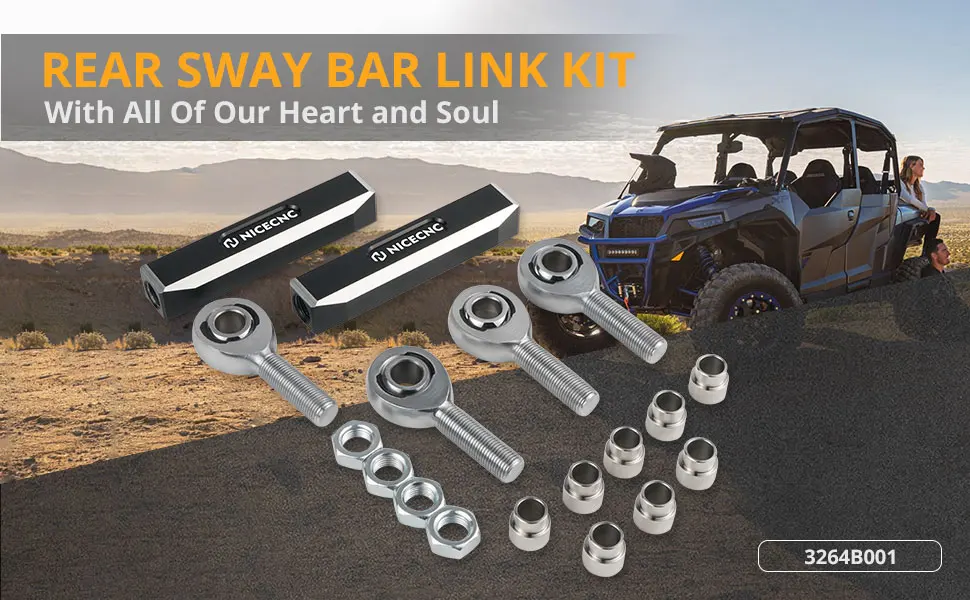 Nicecnc Rear Sway Bar Links For Polaris Rzr Turbo 4 2019 2020 Xp4 1000
