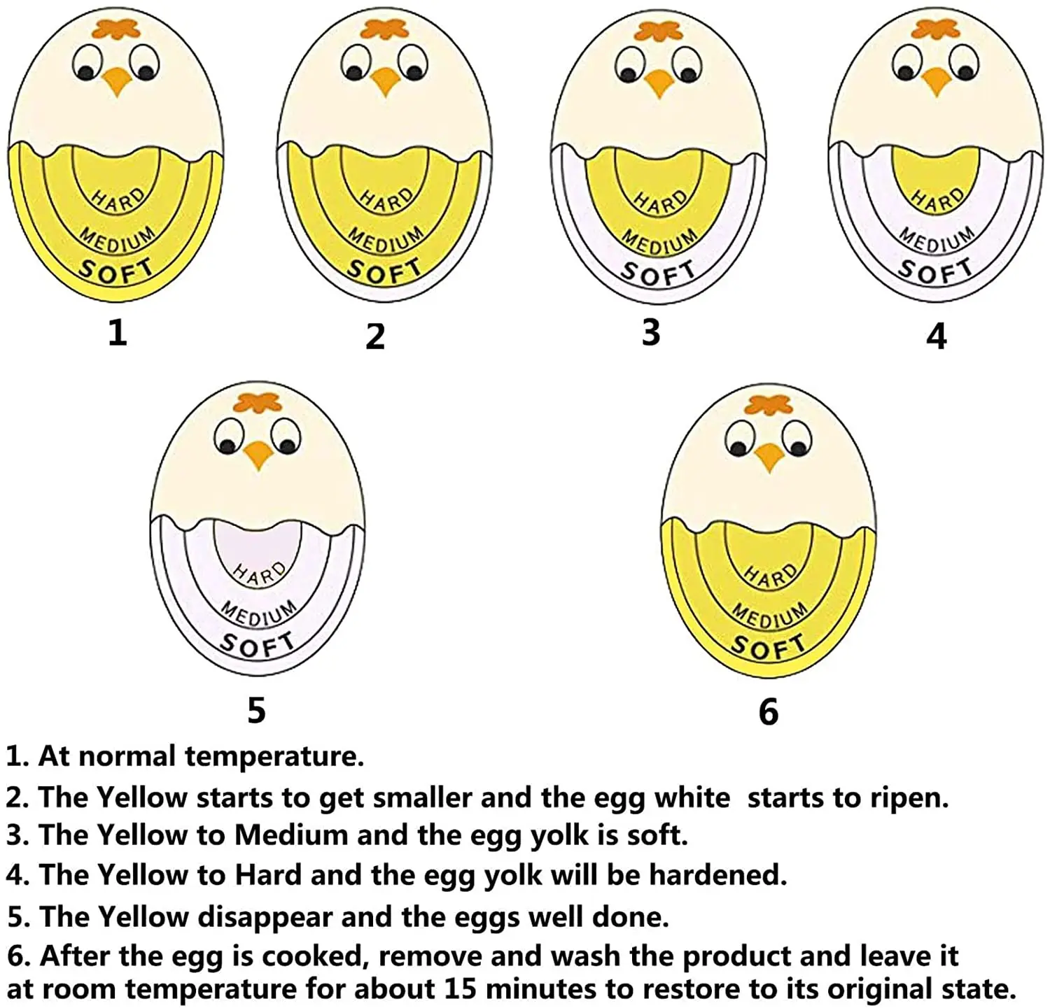 Оптовая продажа, мягкие жесткие кухонные принадлежности для готовки, экологически чистый набор из 2 таймеров для цыплят и яиц