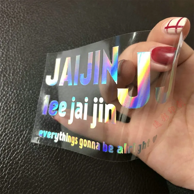 Factory Custom Transparent Bronzing Laser Selfadhesive Printing Transparent Sticker Trademark