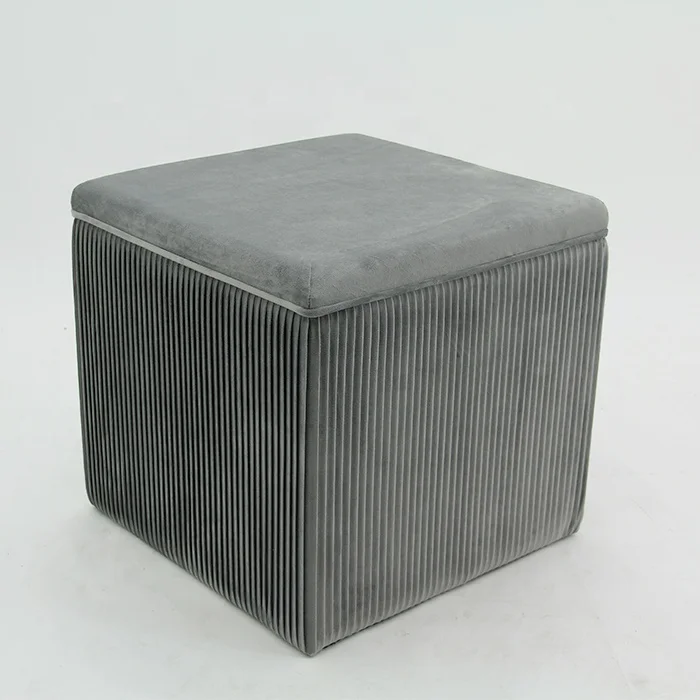 Customized Fabric Seating Living Room Furniture Benches for Bedroom Large Bench Footstool Ottomans Pouf Set