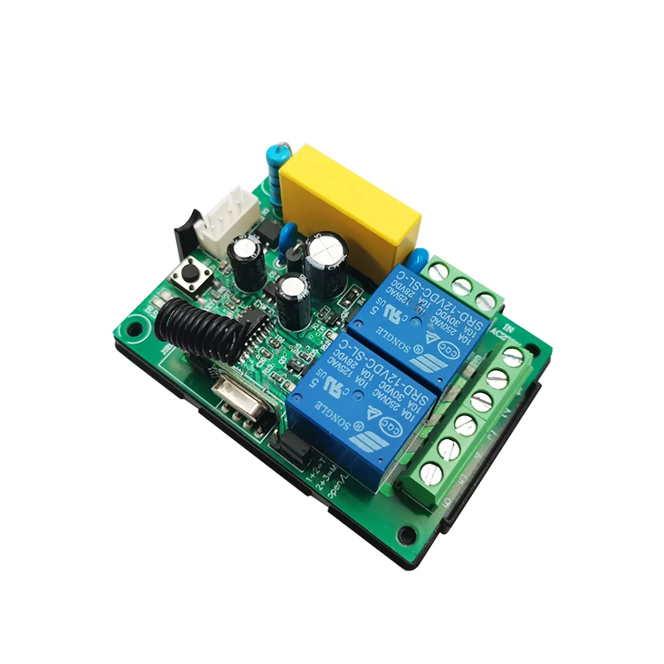 433Mhz Universal Wireless Remote Control Switch AC 220V 110V 120V 2CH Relay Receiver Module and RF 433 Mhz Led Light Transmitter
