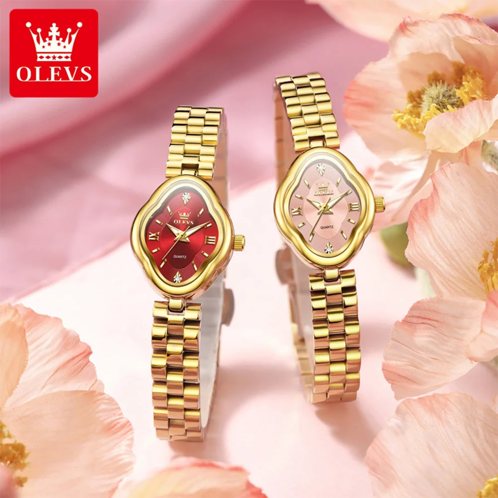 OLEVS Luxury Diamond Stainless Steel Women's Watch