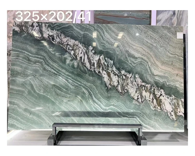 Emerald Wave Quartzite Verde Botanic Quartzite Emeral Fantasy Stone Quartzite for Kitchen Counter