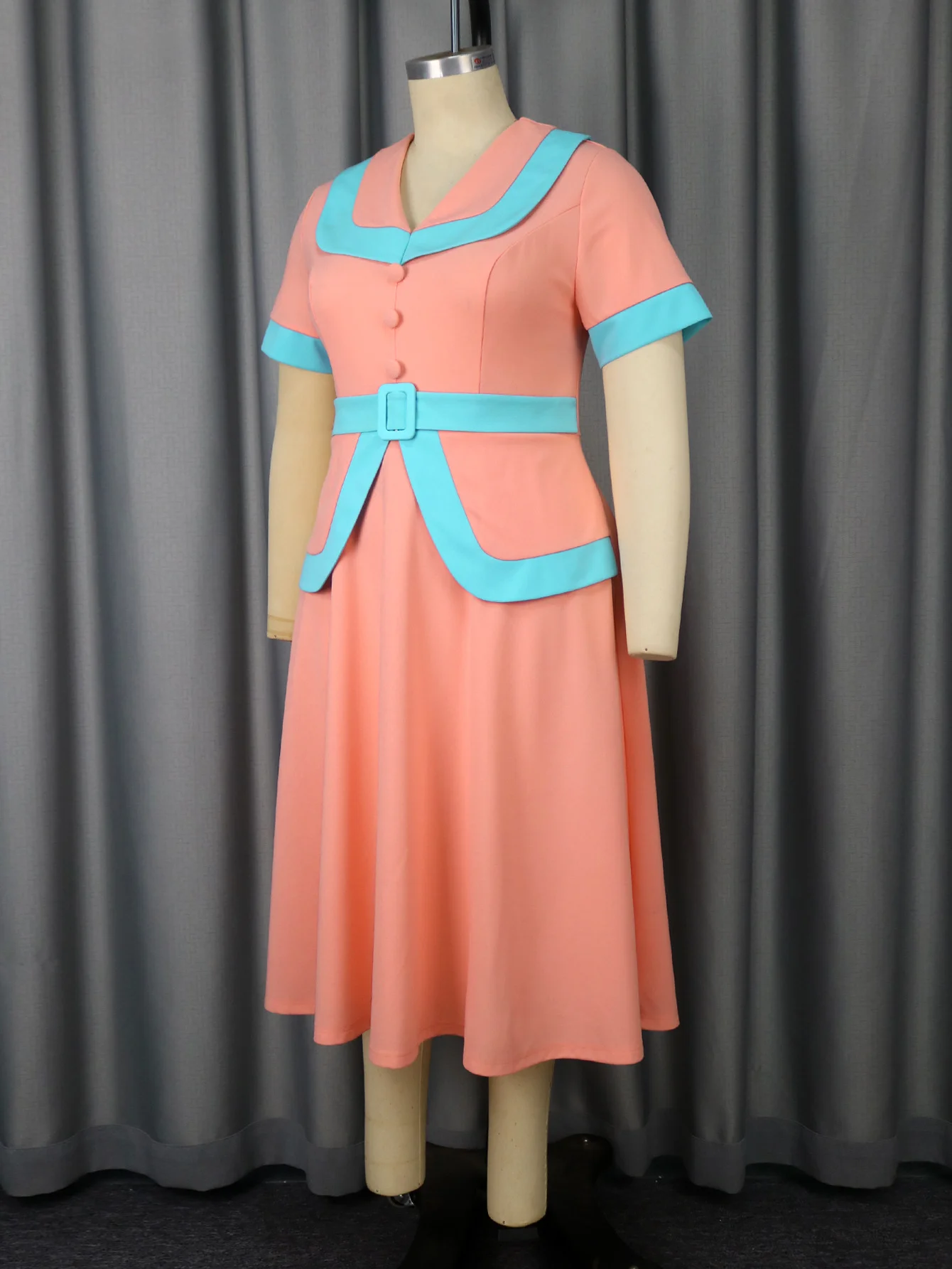 navy blue dress for baby girl Cute 3/4 Sleeve A-Line Dresses for Women