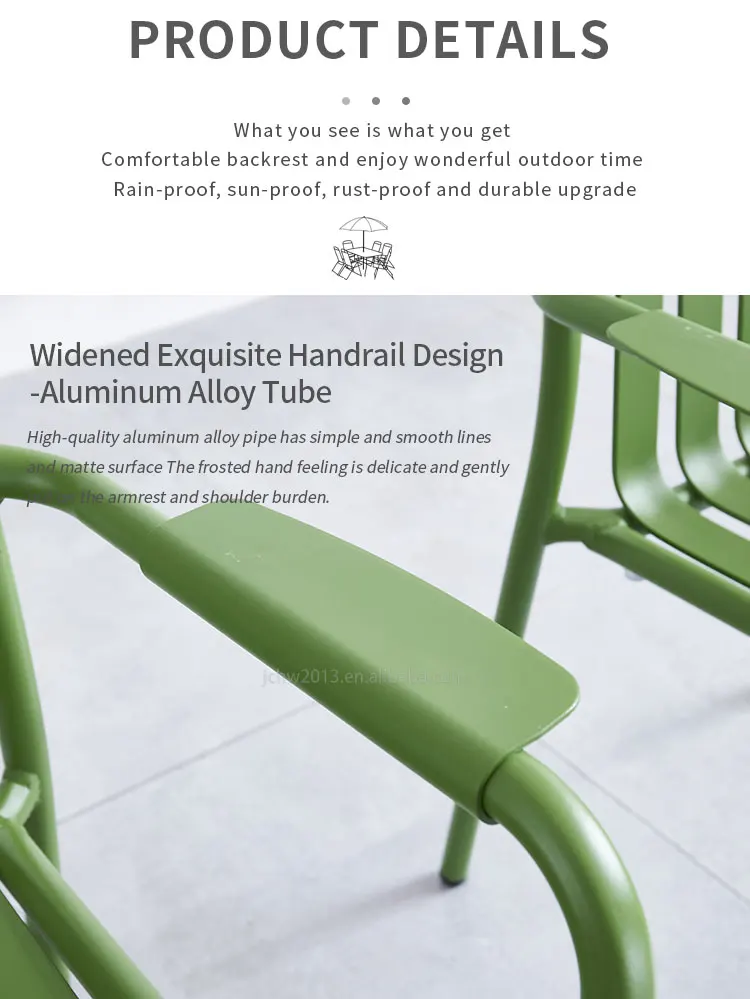 Juecheng Modern Aluminum Outdoor Dinning Table Chair Set Patio