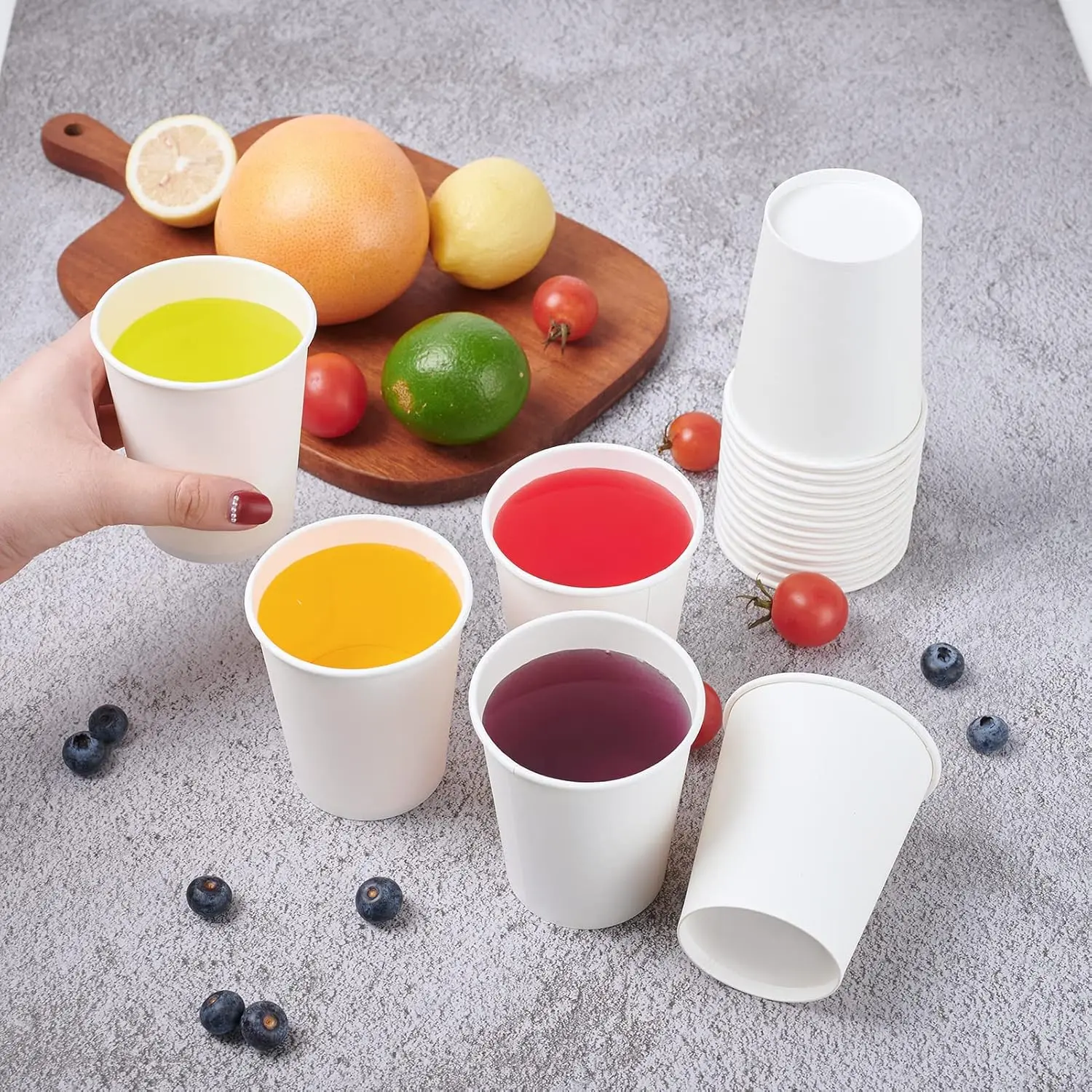 Biodegradable Double Wall Take Out Coffee Cups Recyclable Insulated Carton Disposable Custom with Lid Wholesale