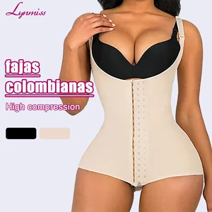 Open-breasted One-piece Shapewear Tummy Control Adjustable Post Op Surgery Supplie Faja Shapewear Colombian
