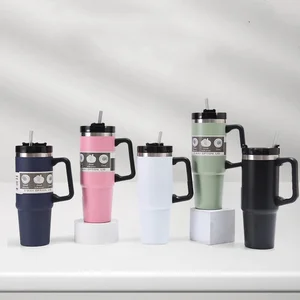 D5031 High-Appearance 30oz Stainless Steel Insulated Car Water Cup 304 Straw Handle Large Capacity Thermal Protection Ice Bully