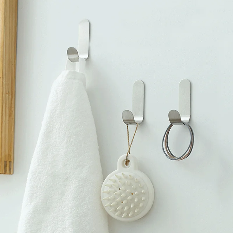 Door rear 304 stainless steel novelty hooks wall mounted strong coat and hat novelty hooks kitchen and bathroom sundries storage