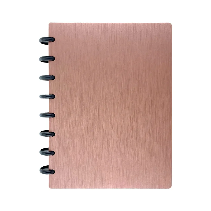 Mushroom Hole Notebook Business Record Notepad with Plastic Buckle Binding Notebook Journals