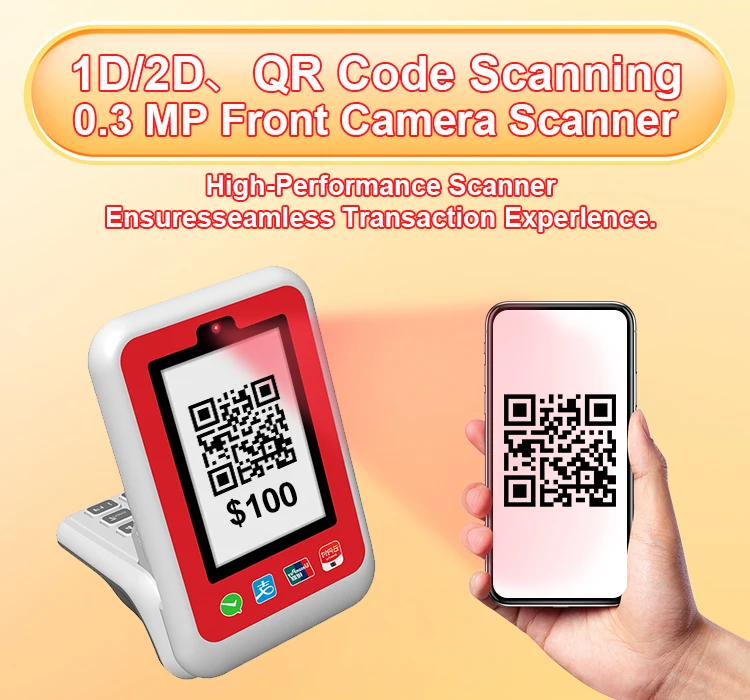 QR Code Payment Stand with 4g/2g/wifi - Z30 Terminal