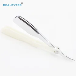 Складной нож для чистки лица с зеркальной полировкой прямыми краями бритвенный удаления волос Navaja De Afeitar салонная Бритва