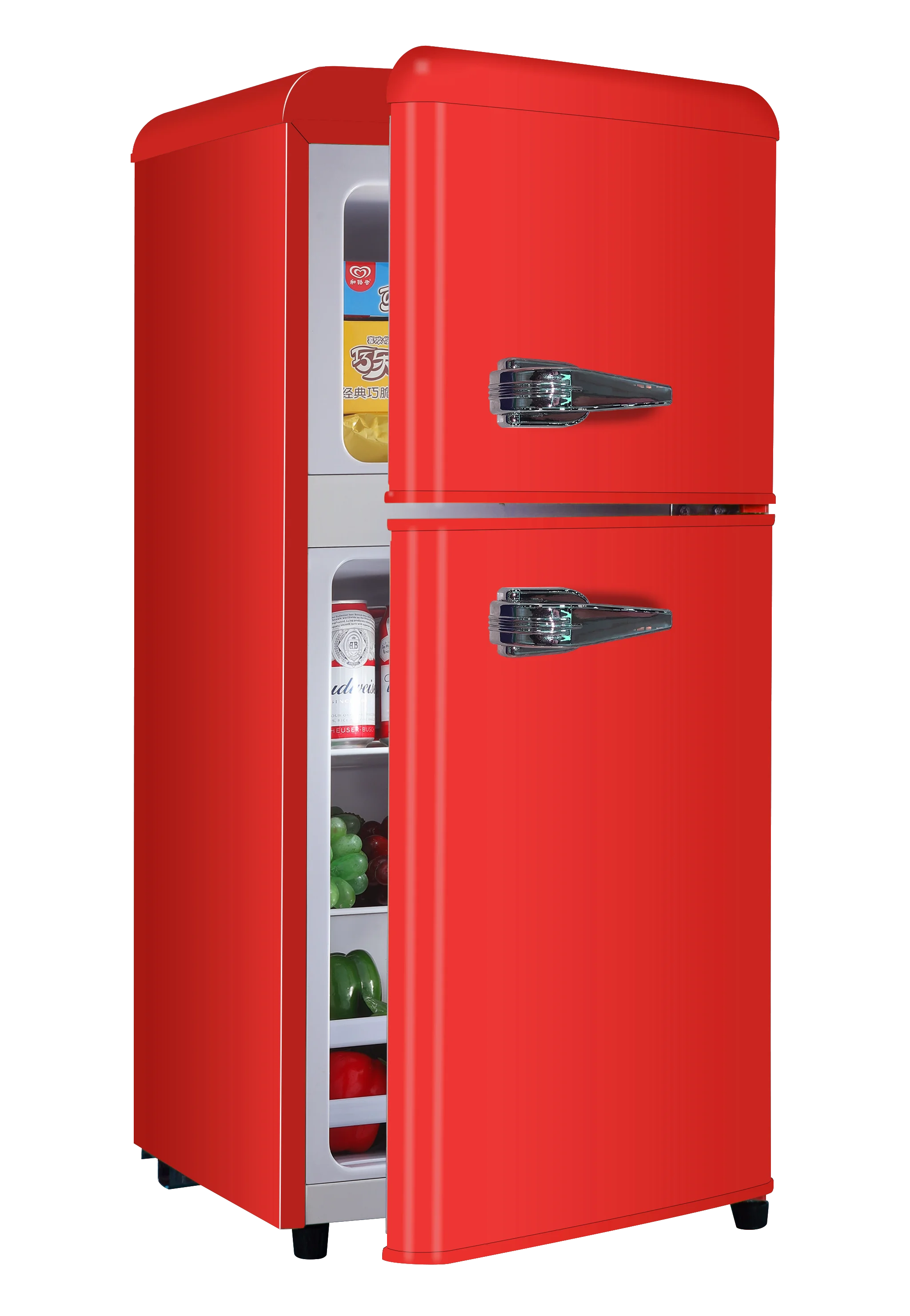 アンティーク 昭和レトロ 冷蔵庫 86L レトロ風冷蔵庫 タイムレスレトロ冷蔵庫 ヘリテージスタイル冷蔵庫