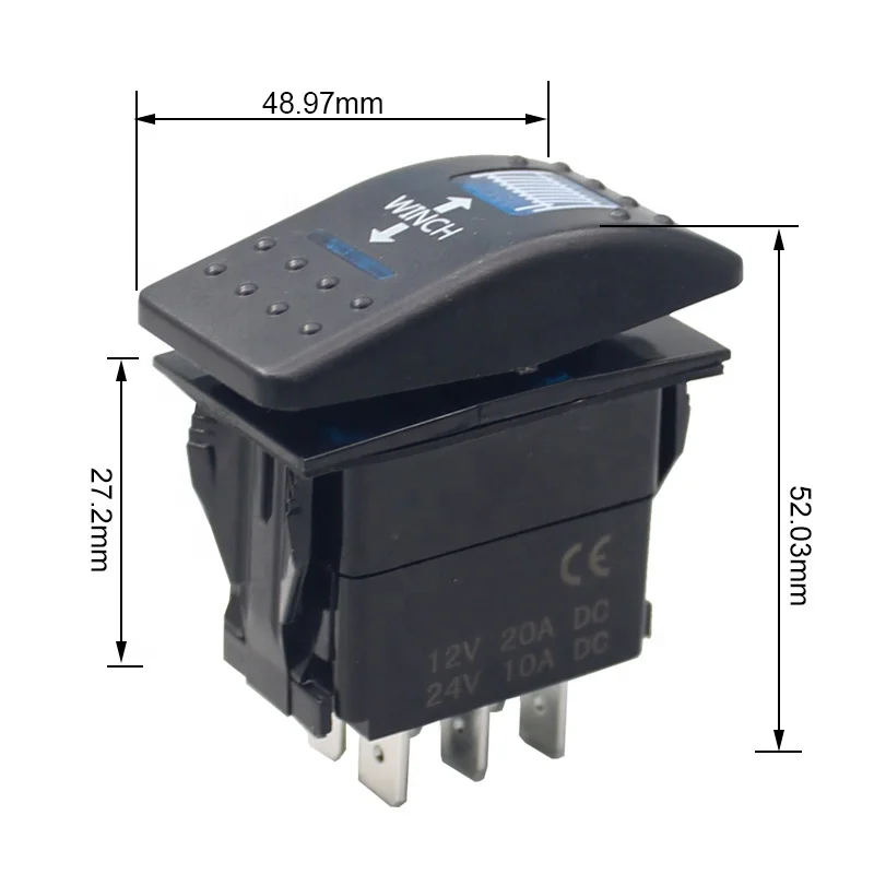 12 V/24 V Hupe Wippschalter Auto Boot SPST (EIN)-AUS Momentary Rocker Kippschalter Blaue LED 5 Pin für Carling ARB Narva 4x4 Stil 12 V/24 V Hupe Wippschalter Auto Boot SPST (EIN)-AUS Momentary Rocker Kippschalter Blaue LED 5 Pin für Carling ARB Narva 4x4 Stil