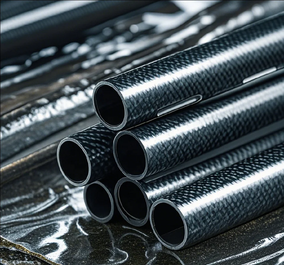 DGHX Factory Custom Round Carbon Fiber Tube Profile Carbon Fiber Flute With Thread CNC Machining Service