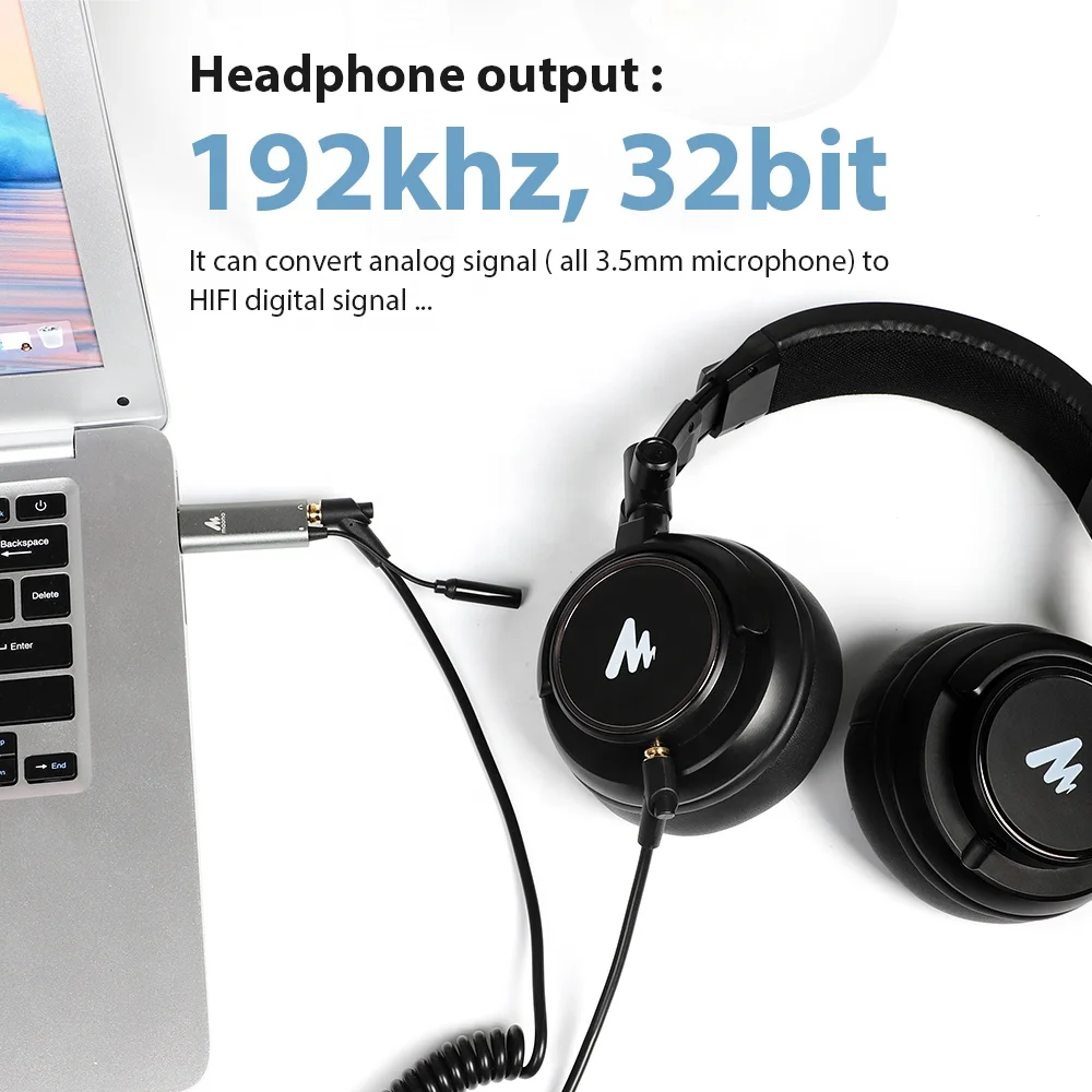 MAONO Professional Sound Card Audio Interface for Computer 192khz 24bit Sampling Rate USB Audio Interface Sound Card