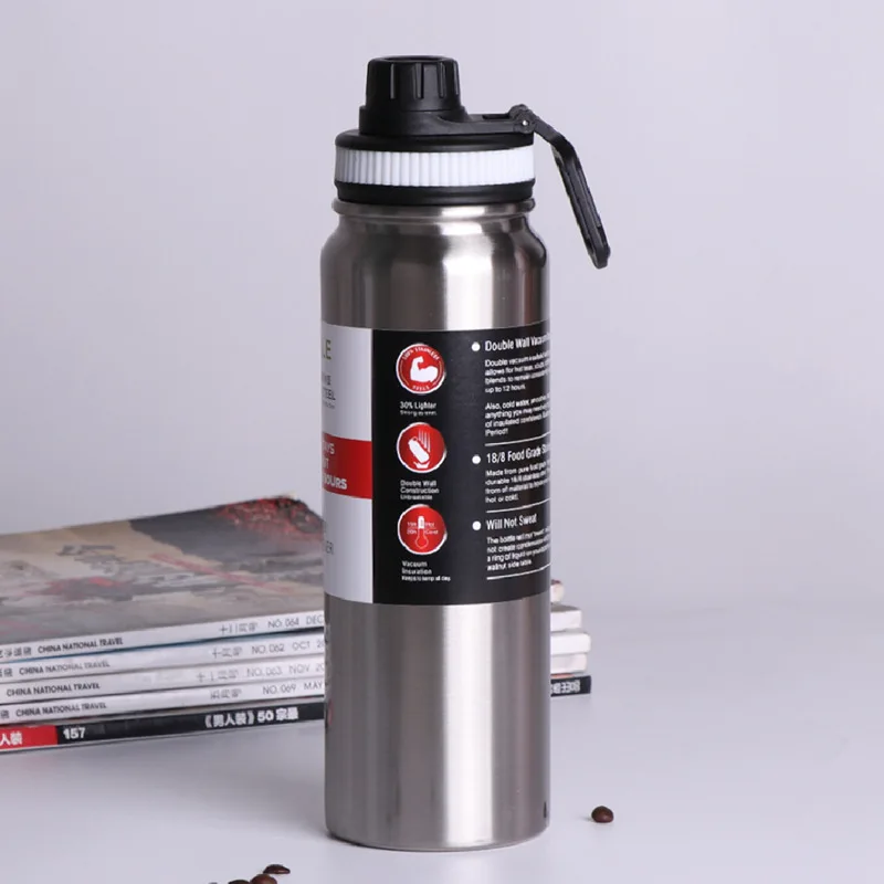 Buy Wholesale China Stainless Steel Water Bottle With Straw Lid