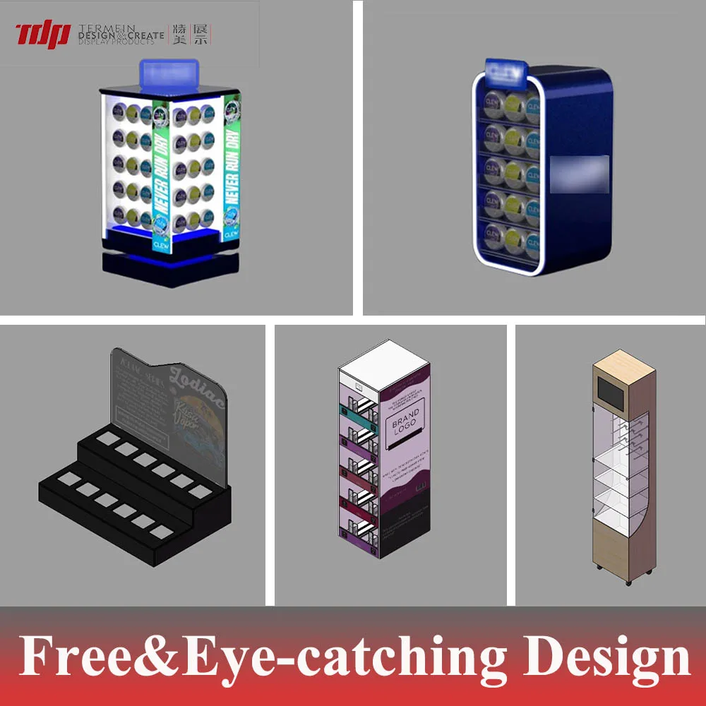 Custom Counter Lighting Nicotine Pouches Display  Wholesale Snus Product Countertop LED Display Stand for Snus Retail Sale