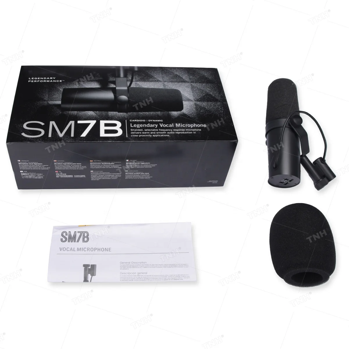 TNH SM7B Old Packing Foam Plate Recording Podcasting Cardioid Studio Adjustable Frequency Response Vocal Dynamic Microphone