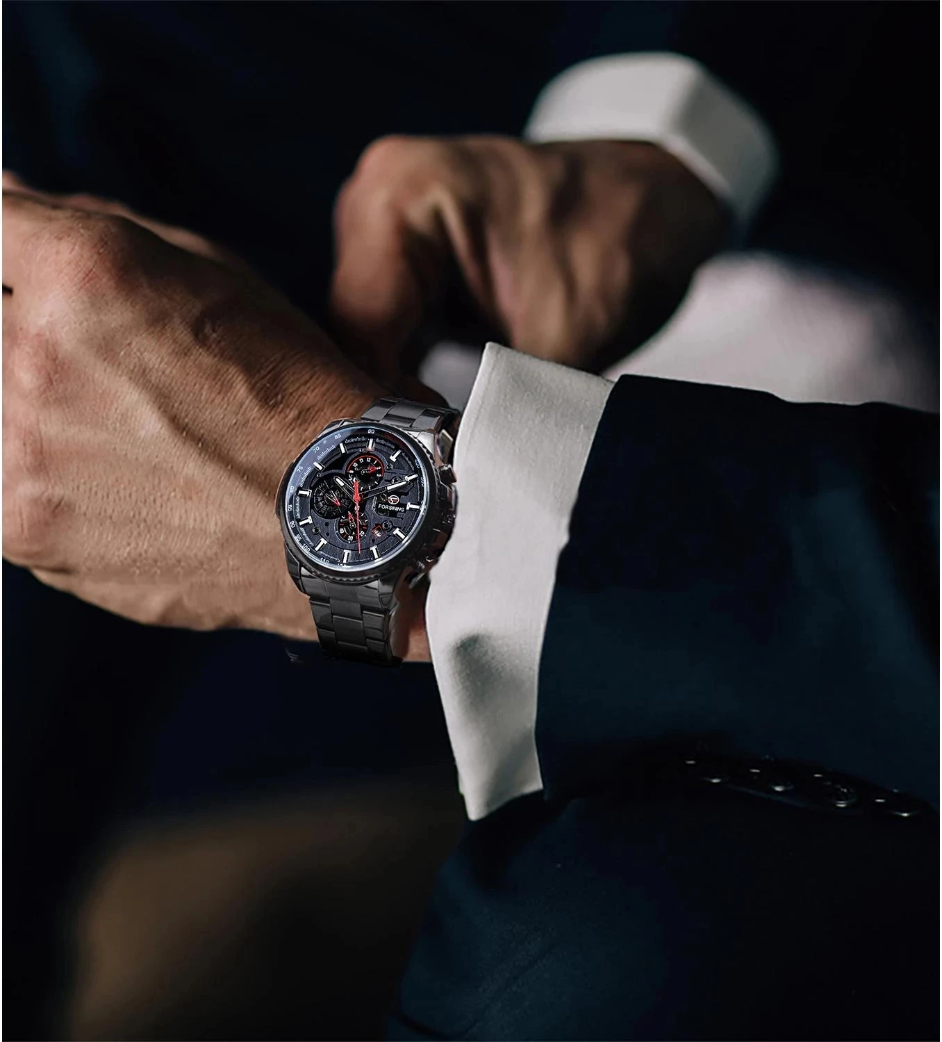 Forsining 6909 - Luxury Men's Mechanical Watch with Stainless