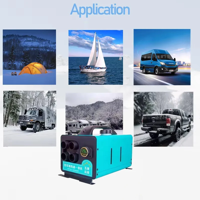 Portable All in One Diesel Heater 12V/24V 2KW Diesel Air Heater Webasto Parking Heater for Tent Boat  