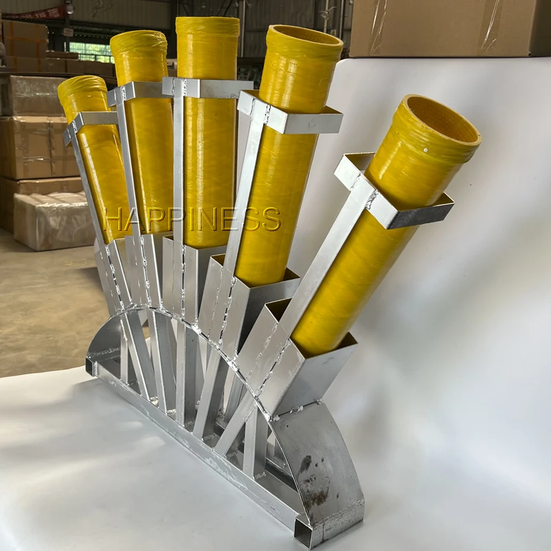 4 Inch 5 Shots Mortar Shell Tubes Racks for Fireworks Display Unit Pyrotechnics