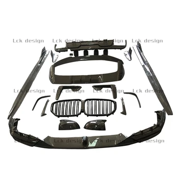 New LD Design body kit for BMW G05 F95 X5M carbon fiber front bumper lip rear diffuser side skirts engine hood cover X5