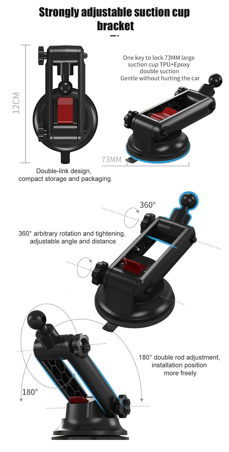 Koakuma Wireless Charger Car Holder Accessories 360 Rotation Adjustable  Sucker Dashboard Windshield Suction Cup Mount - Buy Car Holder  Accessories,Windshield Suction Cup Mount,Suction Cup Mount Product on  