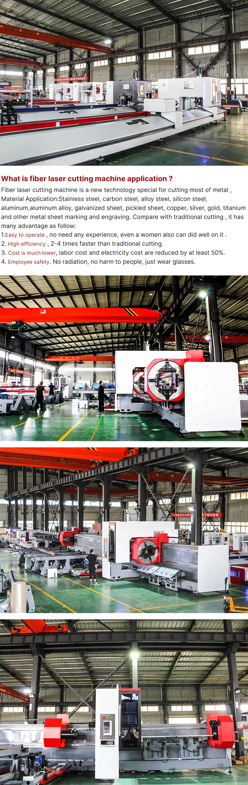 High Accuracy Integrated Steel Metal Fiber Laser Cutting Machine AI/BMP Supported Cypcut Control Yaskawa Hiwin for Pipe Plate