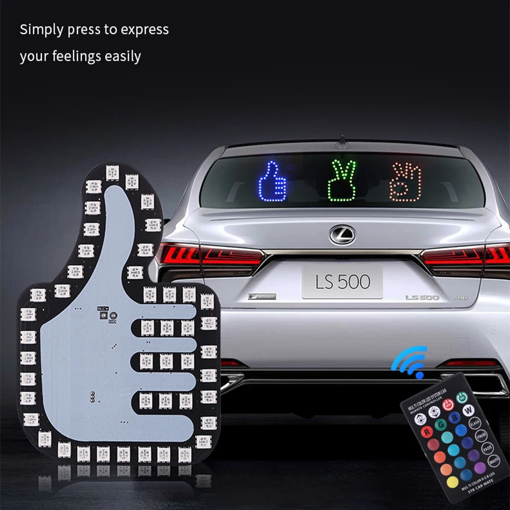 Custom New Led Illuminated Gesture Light Car Finger Light Led Finger ...