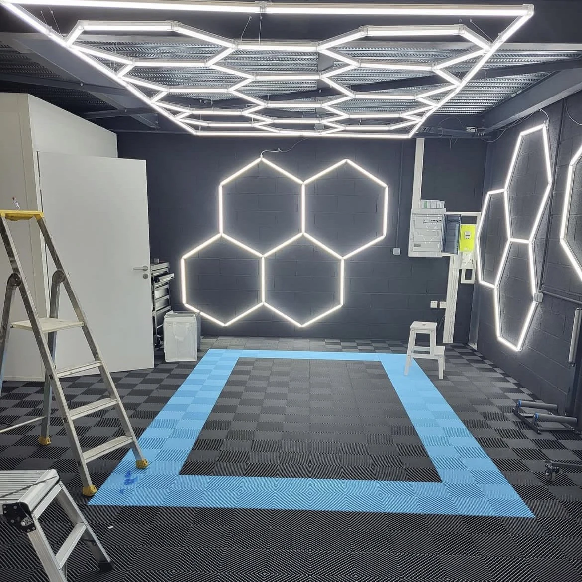 六角形LEDライト 六角形LEDガレージライト ハニカム型作業用六角形