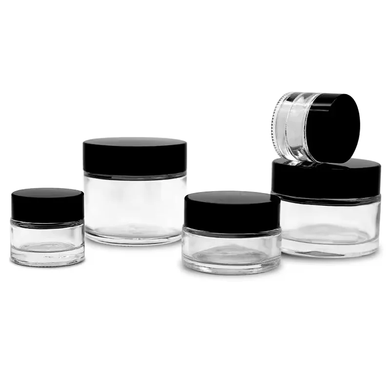 Custom 5ml 15ml 20ml 30ml 50ml 100ml Cosmetic Skin Care Cream Containers Empty Frosted Glass Jars