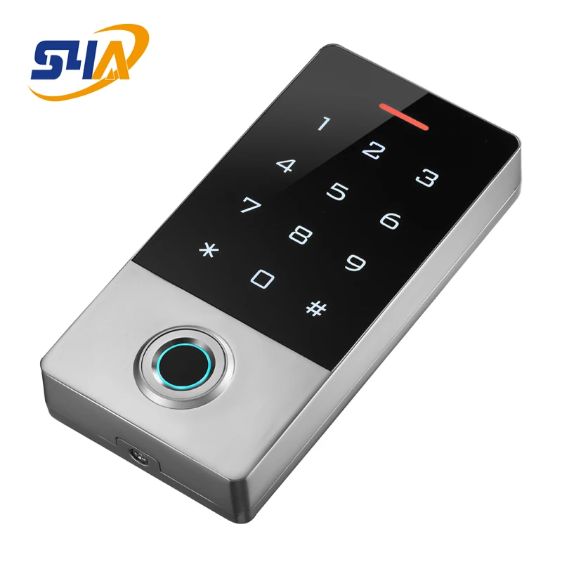 Biometric RFID IP68 Waterproof Fingerprint Card Password Tuya App Optional Standalone Access Control Door Release Touch Screen