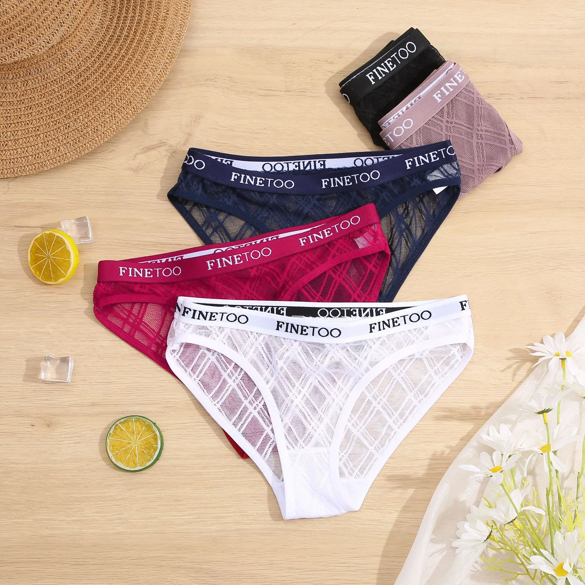 New Wholesale Women Sexy Fashion Seamless Soft Lace Briefs M2xl