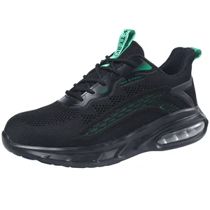 Casual Sneakers Steel Toe Air Cushion Winter Work Boots Mesh for Sports Safety Anti-Static High Breathability   PU for Seasons