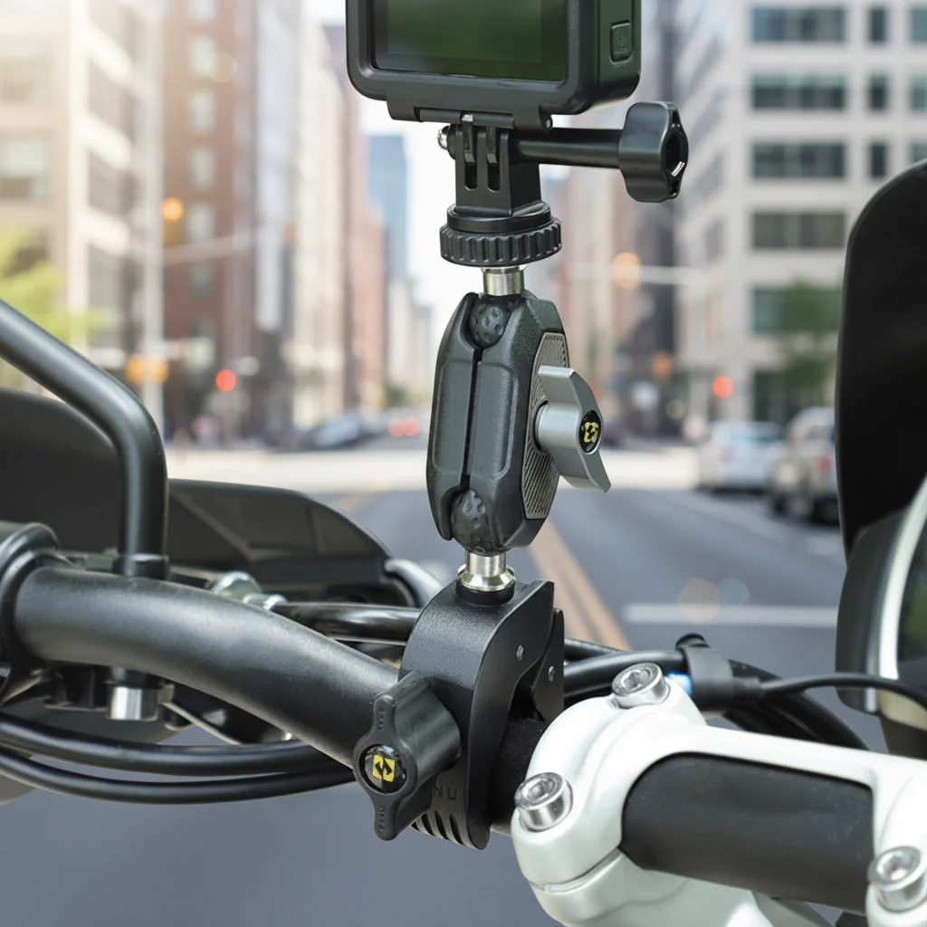 SMNU Shock Absorbing Anti-theft Multi-angle Mounting Multi-camera Shooting Action Camera Holder Motorcycle