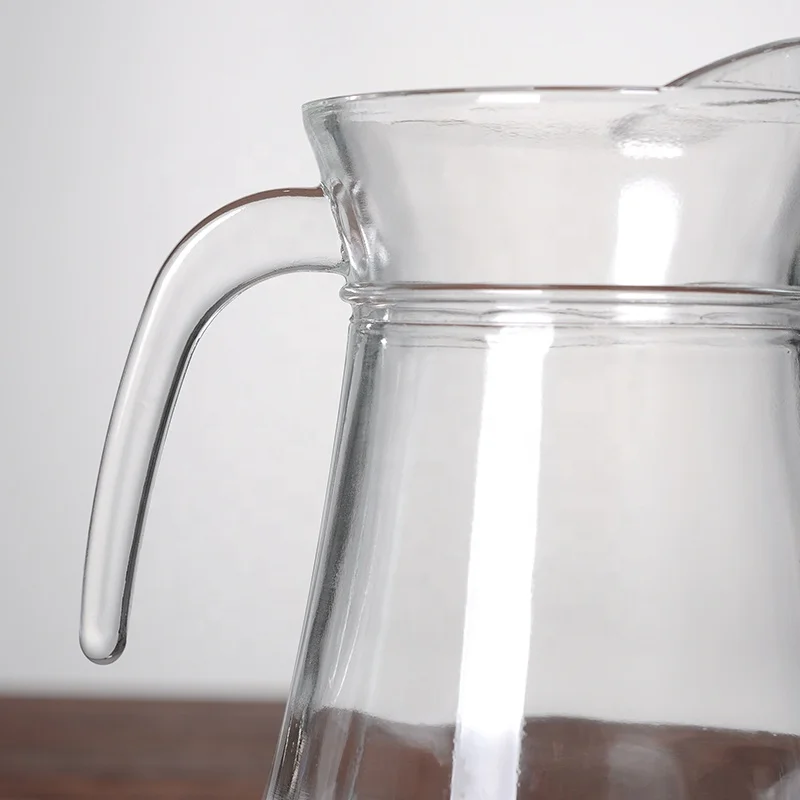 Small Eco-Friendly Lead-Free Glass Pitcher & Kettle 500ml for Hotel Use Beverage Storage Jug with Minimalist Sublimation Design