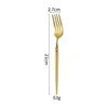 Fourchette de table dorée sablée