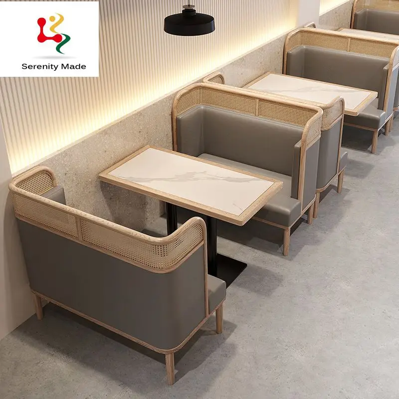 Shop Our Hot Sale Natural Rattan Wooden Back Banquette Seating
