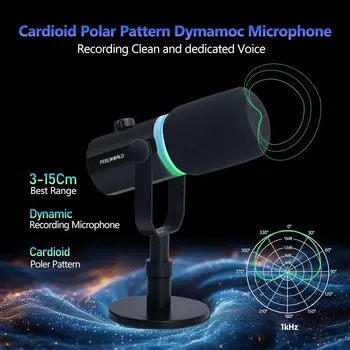 FEELWORLD PM1 Microphone with Real-time Monitoring, OEM Packaging, Easy Volume Control, Ideal for Beginners detail image