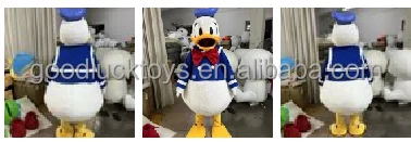 Life Size Human Wearing Cartoon Animal Lovely Cosplay Costume Famous Duck Donald Mascot Costume