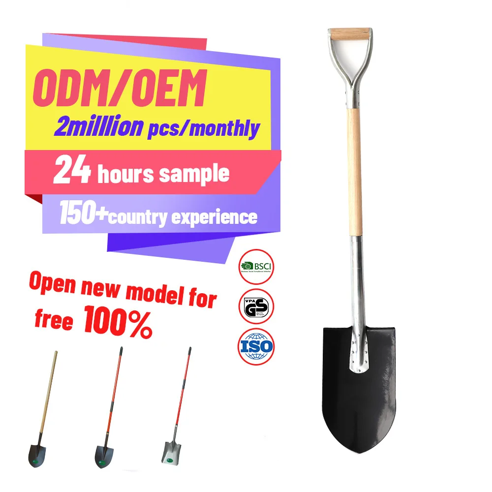 50Mn Agriculture Digging Shovels Spade  Heavy Duty Shovel Pointed Shovel