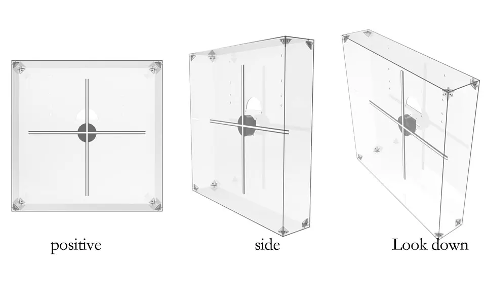 New 70cm LED Display 3D Hologram Fan square Cover