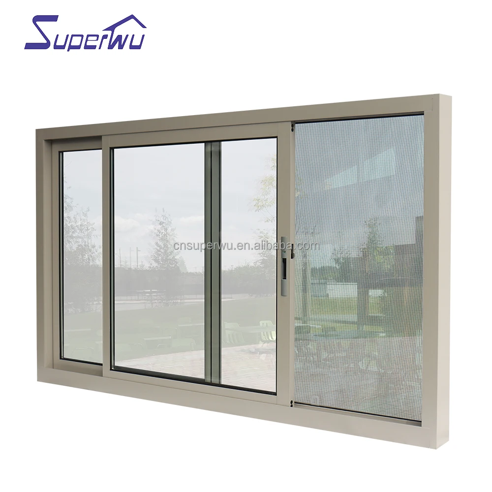 security impact resistance double glazing tempered glass Aluminium sliding windows