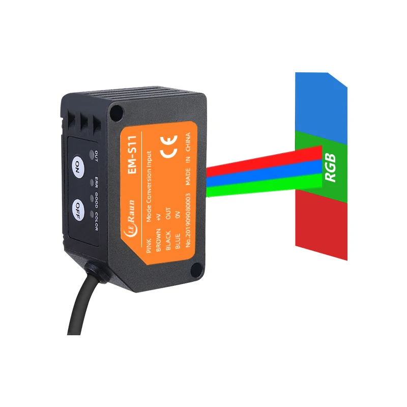 Industrial Colour Mark Sensor Photoelectric Rgb Color Sensor For Faulty