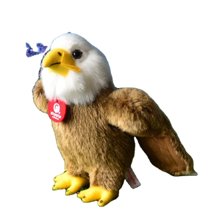 Lifelike Bald Eagle Stuffed Animal Toys American White Eagle Bird Plush
