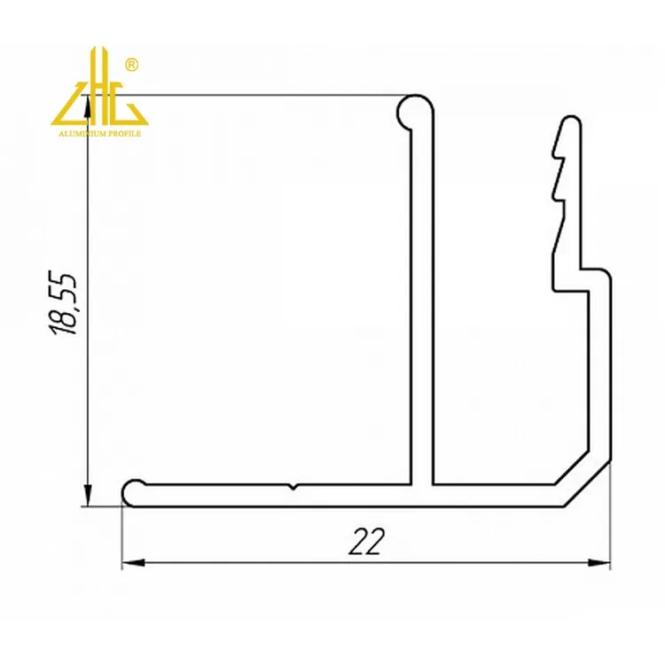 Индивидуальный декоративный алюминиевый профиль h для натяжного потолка поставка фабрики Китая