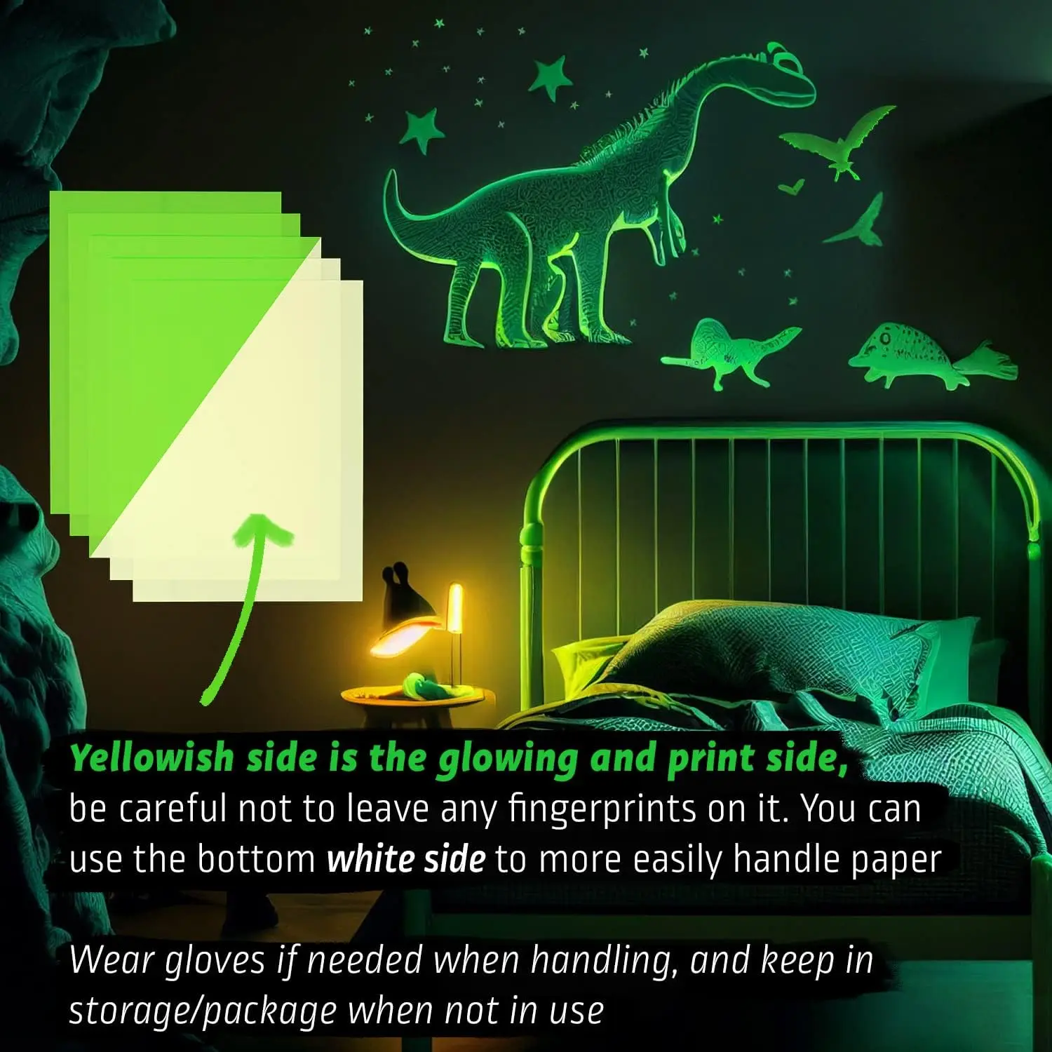 Luminous Inkjet Printing Paper Photoluminescent Printing Paper A4 Glow in the Dark Paper for Printing and Decoration