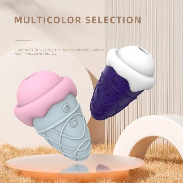 Silicone Clitoral Sweet Sucking Vibrator Ice Cream Tone Vibrator Female Stimulation Sex Toy